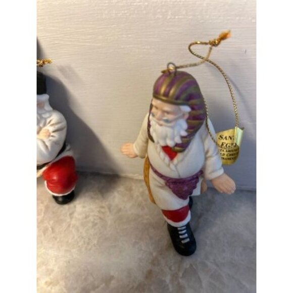 Christmas Decorations The Danbury Mint Santa in Russia & Santa in Egypt  3/4" - Picture 5 of 10